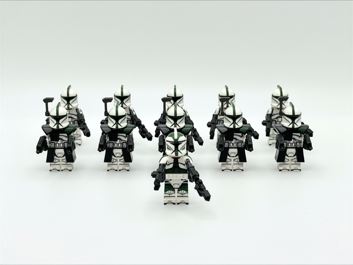 Star Wars Phase 1 41st Scout Commander Gree Clone Troopers ARC Minifigures Set