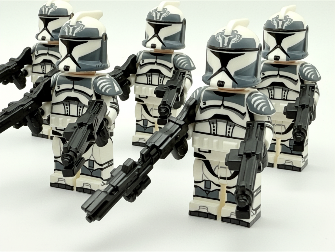 Star Wars Phase 1 Wolfpack Commander Wolffe Clone Troopers Minifigures Set