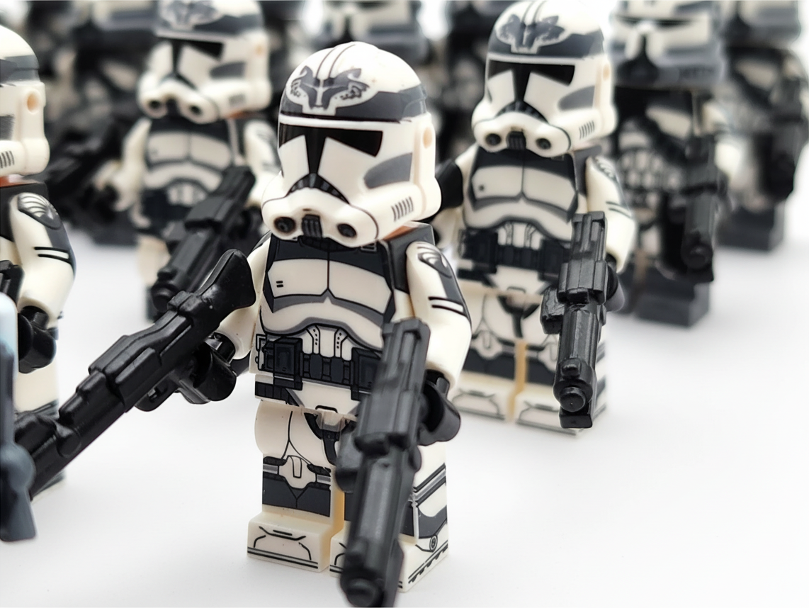 Star Wars 104th Phase 2 Wolfpack Commander Wolffe Clone Troopers 24pcs Minifigures Set
