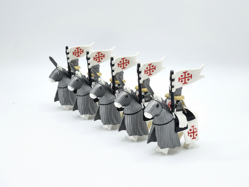 Mounted Holy Sepulchre Knights Armored Warhorse Set 10pcs XH