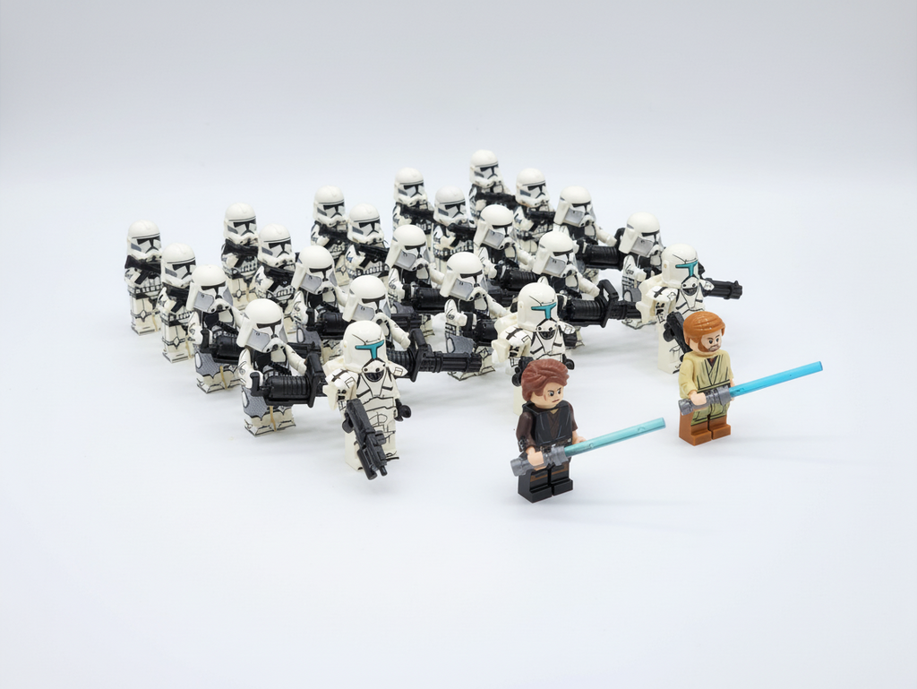 Star Wars Obi Wan Anakin Phase 2 Army Custom Minifigures Set 25pcs