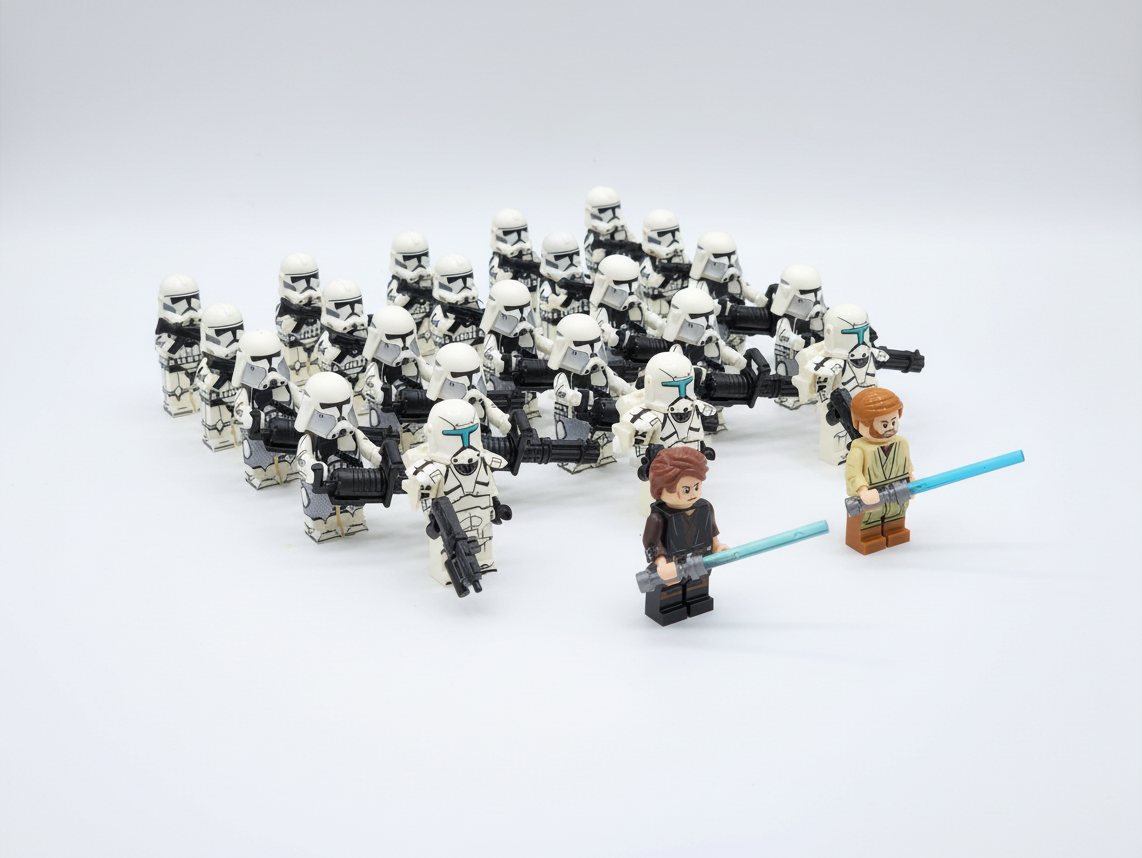 Star Wars Obi Wan Anakin Phase 2 Army Custom Minifigures Set 25pcs