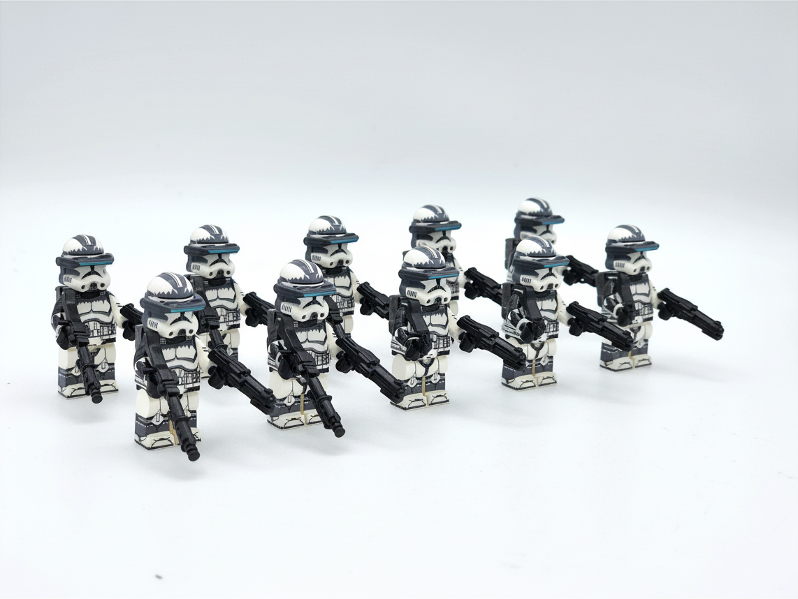 Star Wars 104th Wolfpack Clone Trooper Sergeants Custom Minifigures Set WM