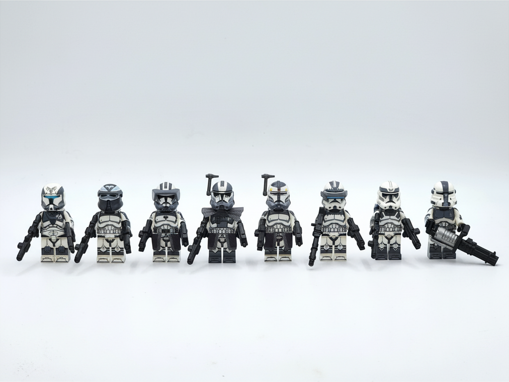 Star Wars 104th Commander Wolffe Custom Minifigures Assortment Set 8pcs