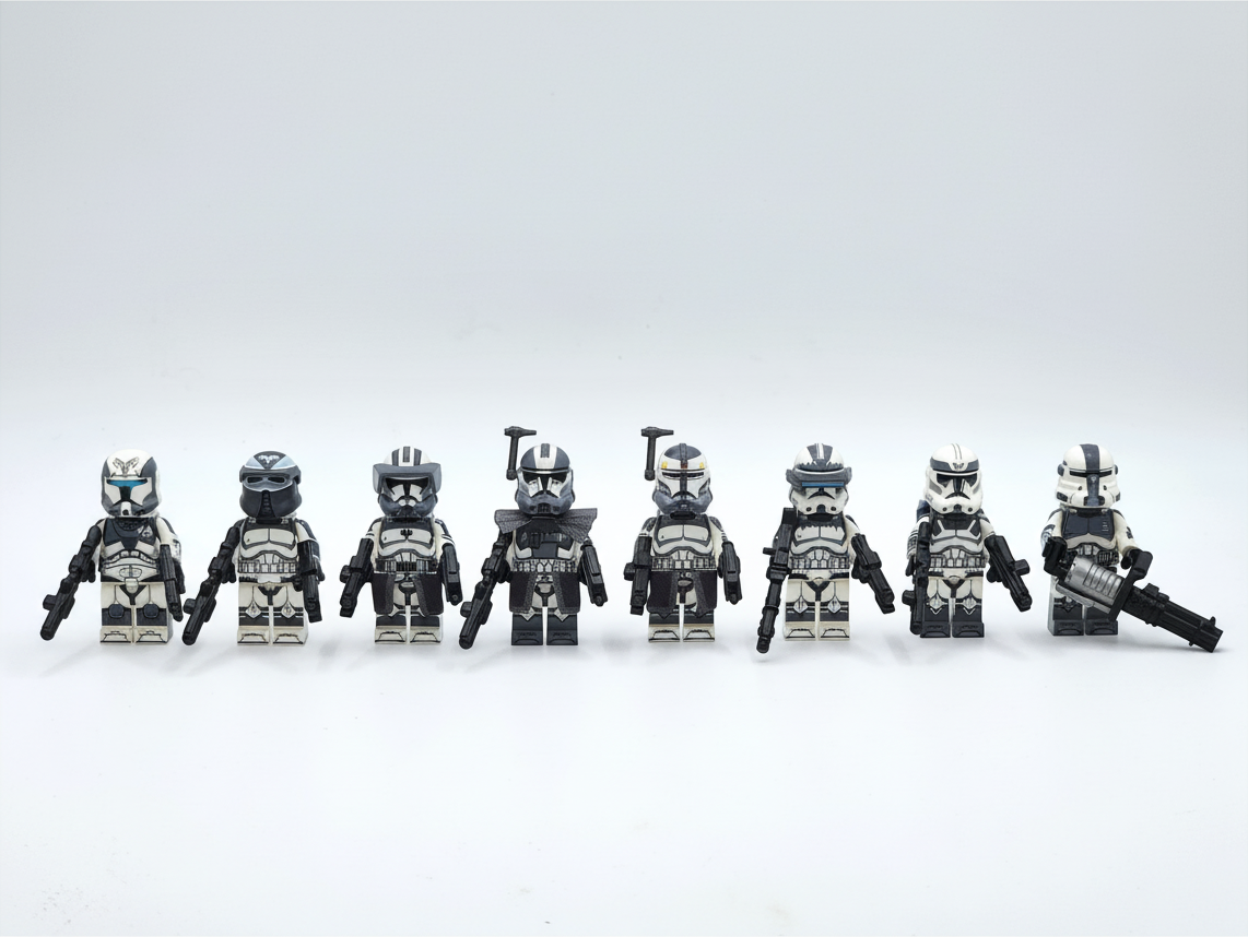 Star Wars 104th Commander Wolffe Custom Minifigures Assortment Set 8pcs