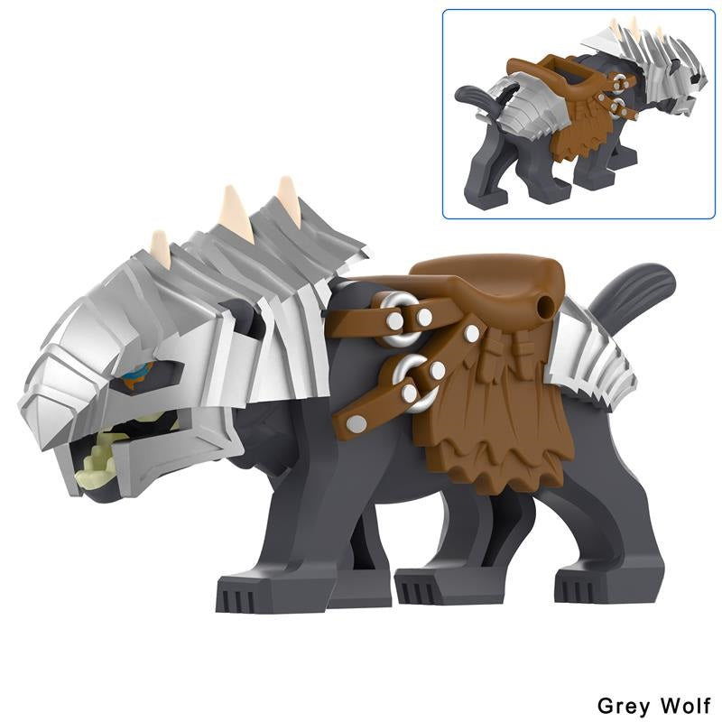 LOTR Orc Armored Wolves Mount Minifigures Collection