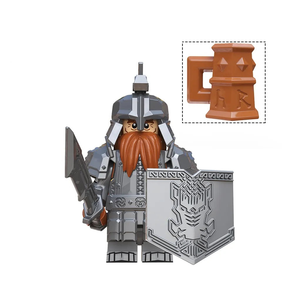 LOTR Iron Hill Dwarves Mountain Dwarves Army Infantry Minifigures