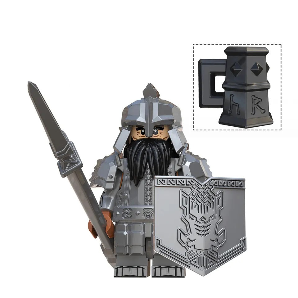 LOTR Iron Hill Dwarves Mountain Dwarves Army Infantry Minifigures