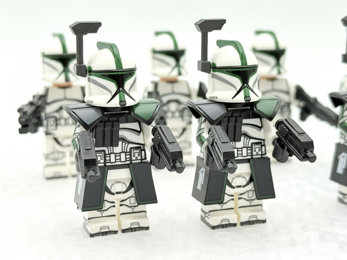 Star Wars Phase 1 41st Scout Commander Gree Clone Troopers ARC Minifigures Set