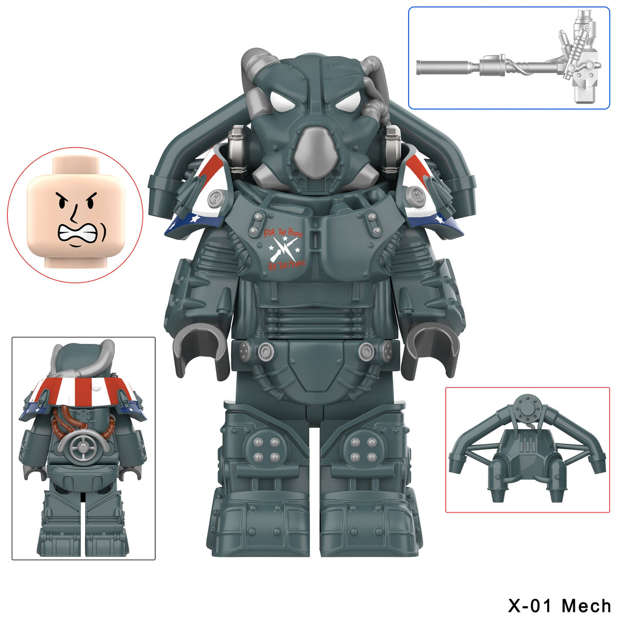 Fallout X-01 Power Armor Assortment 2 Custom Minifigures