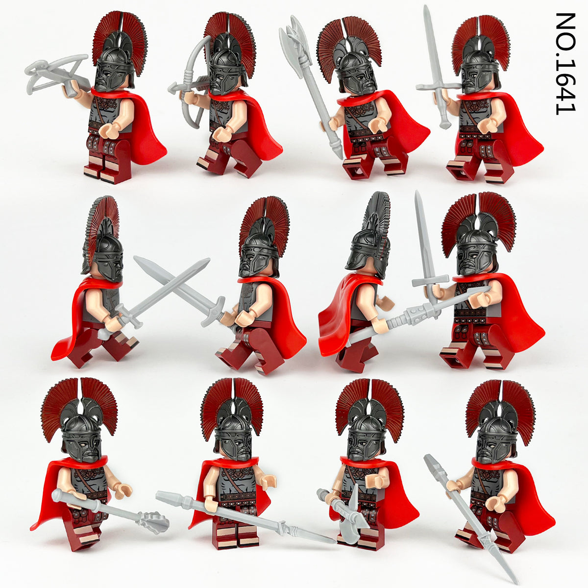 Medieval Roman Soldiers Army Custom 12 Minifigures Set 1641