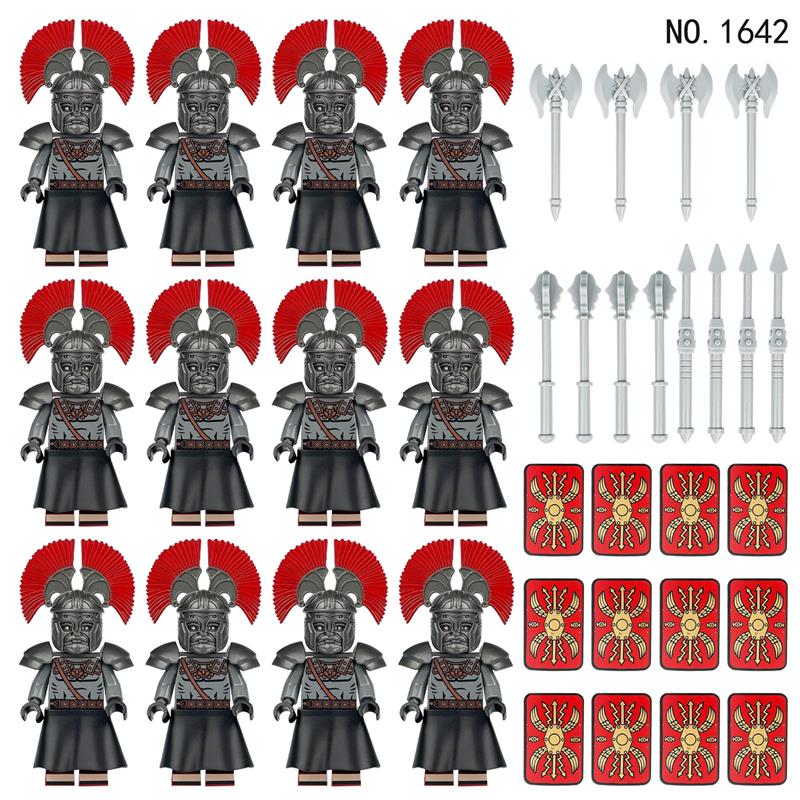Medieval Roman Soldiers Army Custom 12 Minifigures Set 1642