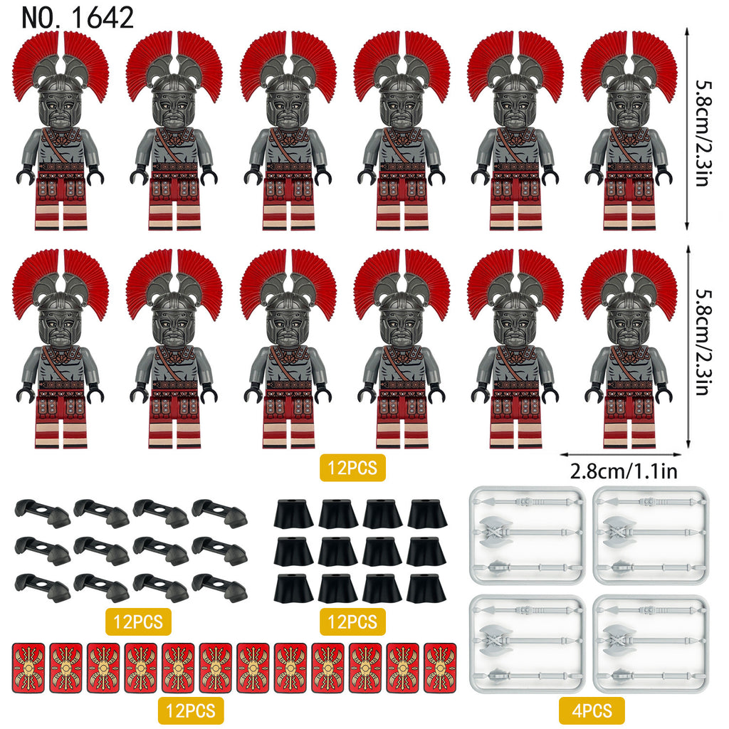 Medieval Roman Soldiers Army Custom 12 Minifigures Set 1642