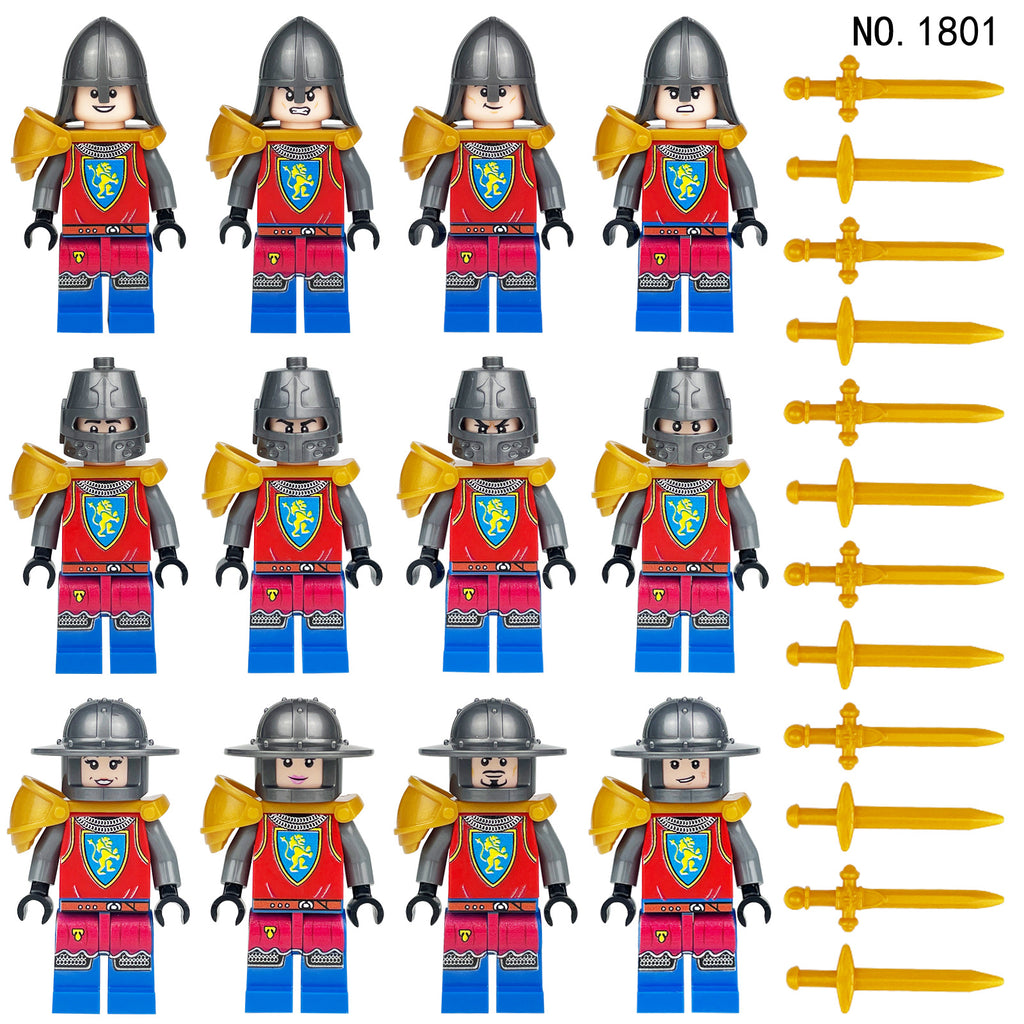 Medieval Knights and Soldiers Lot 12pcs - 1801
