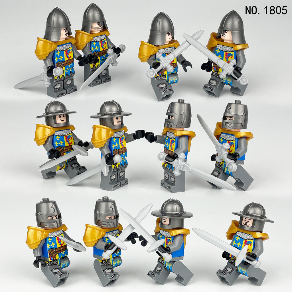 Medieval Knights and Soldiers Lot 12pcs - 1805