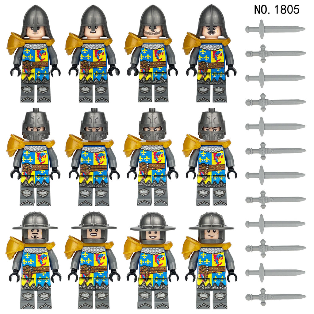 Medieval Knights and Soldiers Lot 12pcs - 1805