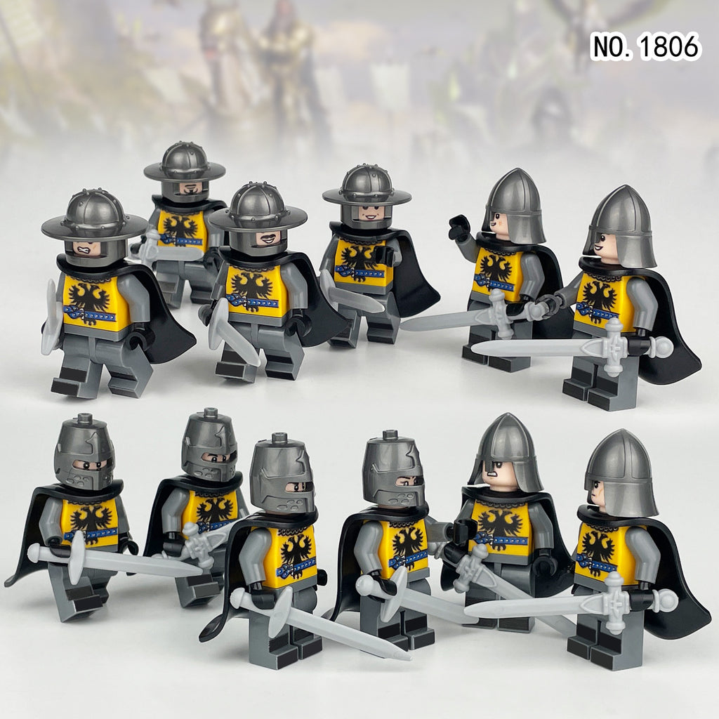 Medieval Knights and Soldiers Lot 12pcs - 1806