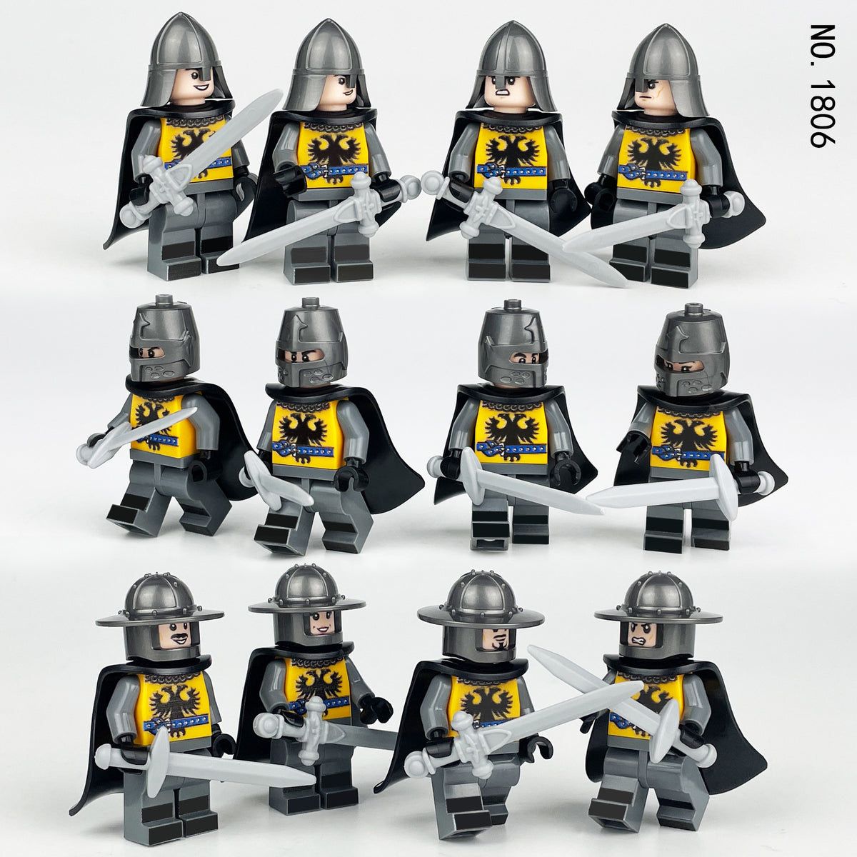 Medieval Knights and Soldiers Lot 12pcs - 1806
