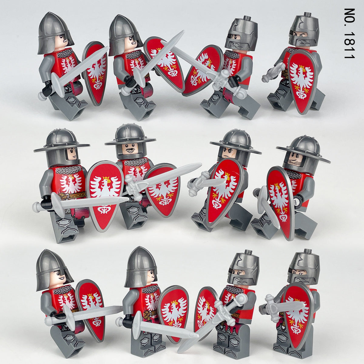 Medieval Knights and Soldiers Lot 12pcs - 1811