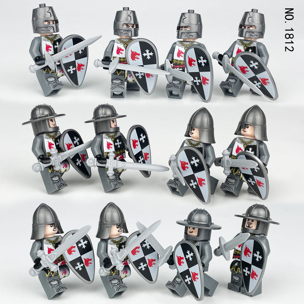 Medieval Knights and Soldiers Lot 12pcs - 1812
