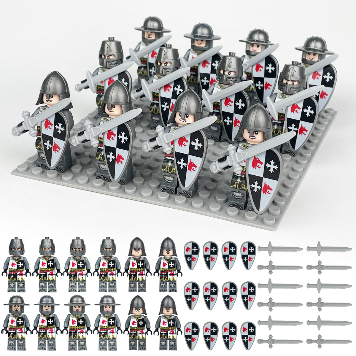 Medieval Knights and Soldiers Lot 12pcs - 1812