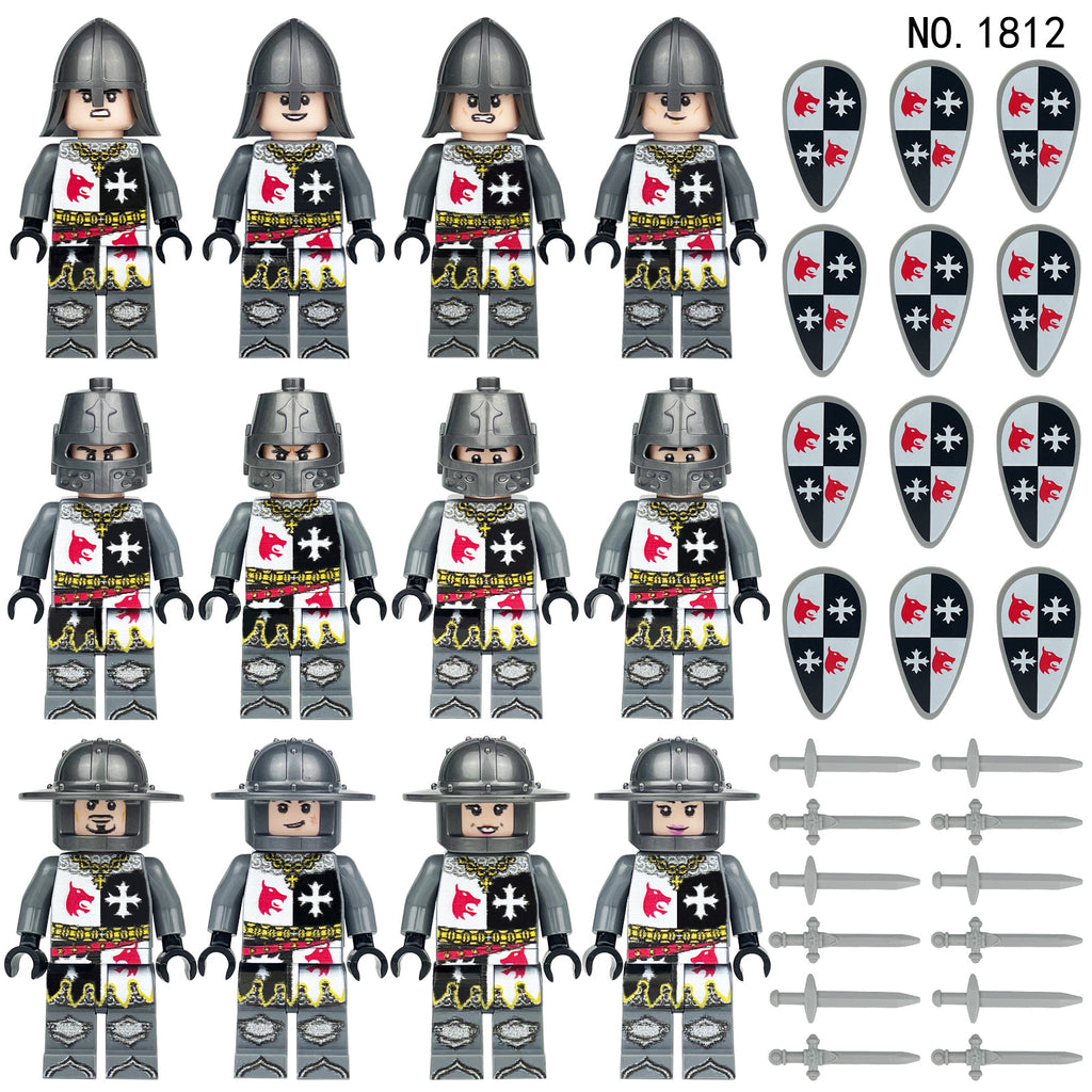 Medieval Knights and Soldiers Lot 12pcs - 1812