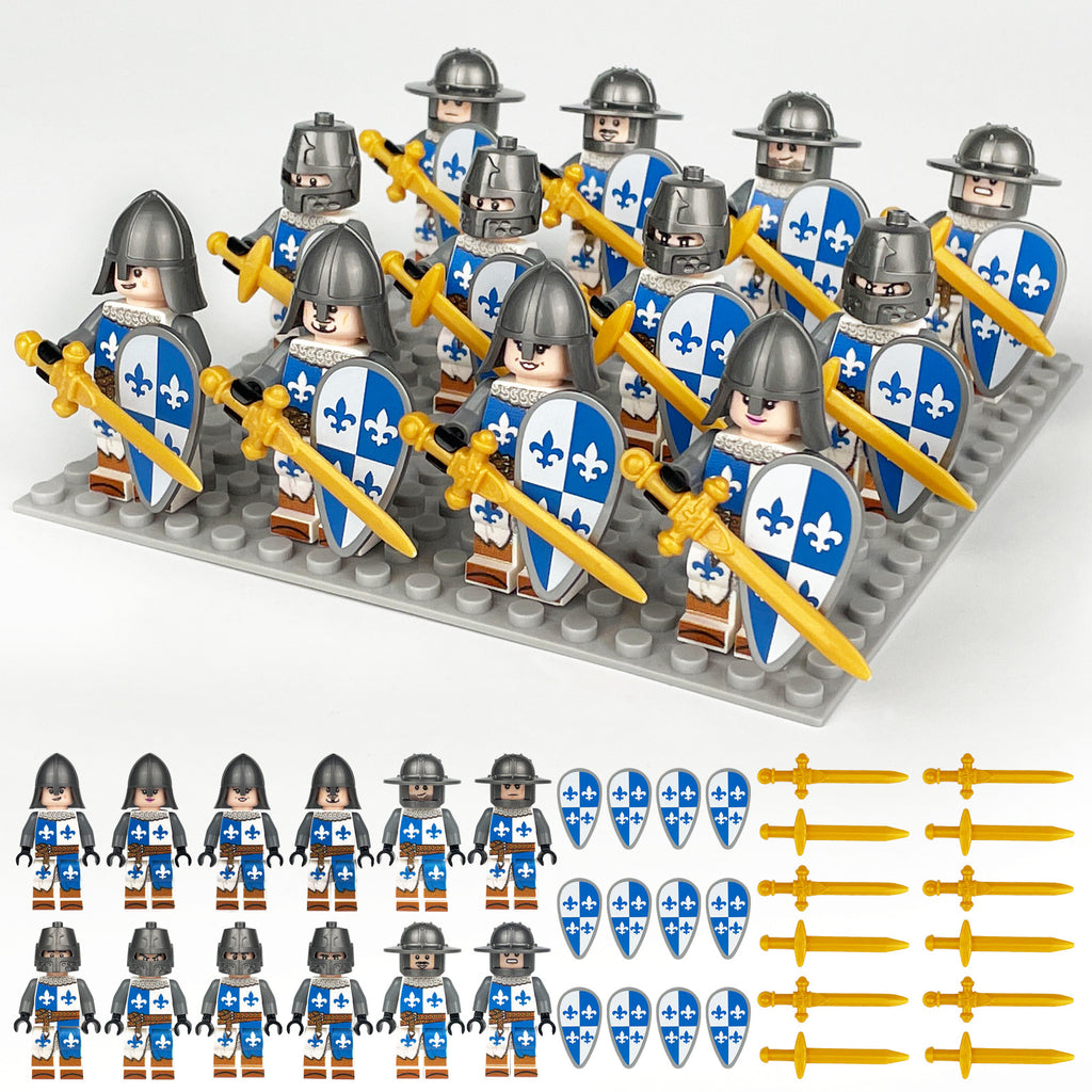 Medieval Knights and Soldiers Lot 12pcs - 1813