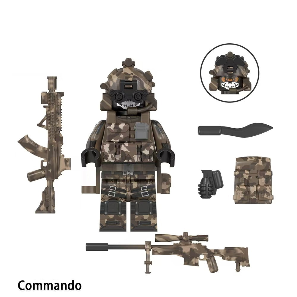 Special Forces Army Commandos Variations Custom Minifigures + Accessories 2