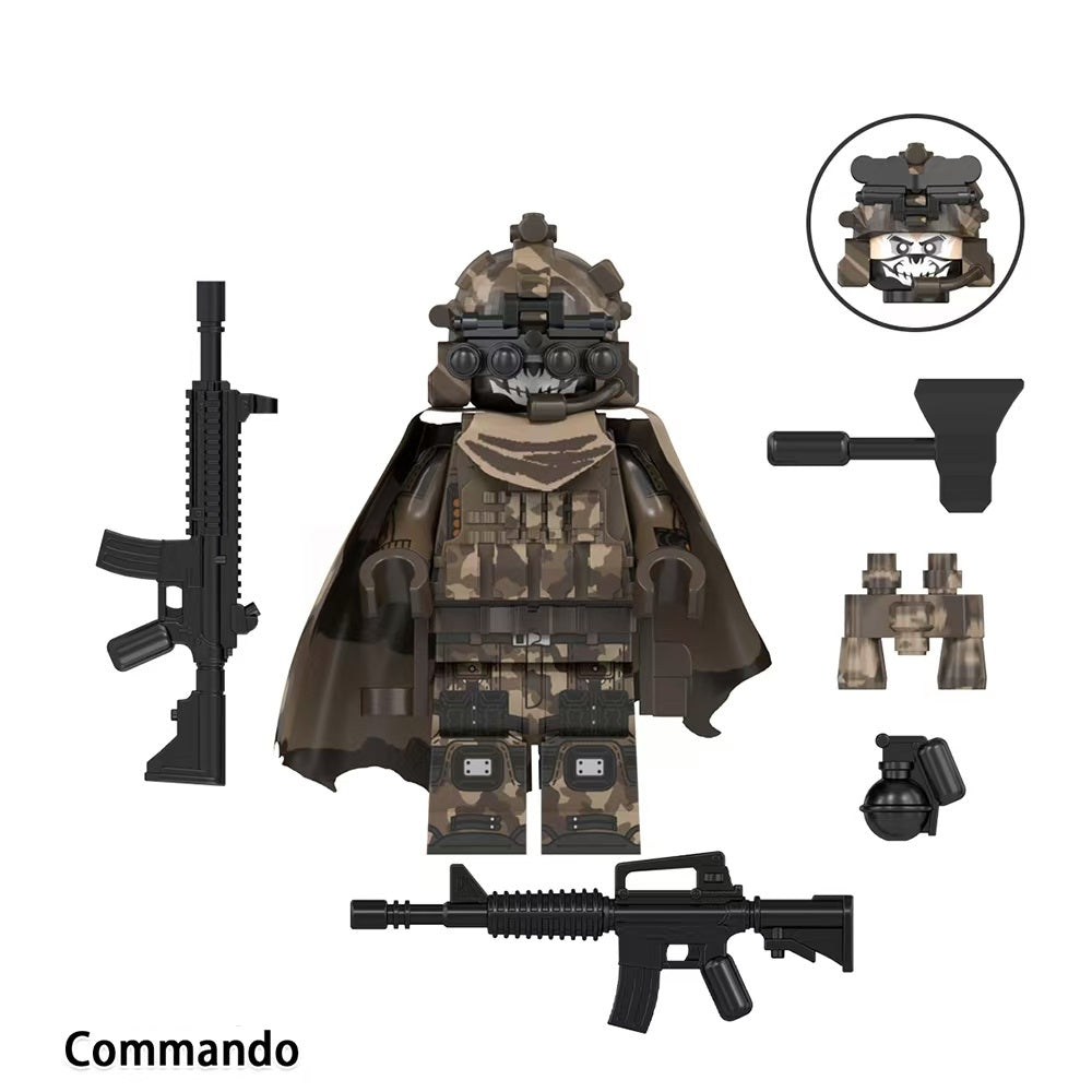 Special Forces Army Commandos Variations Custom Minifigures + Accessories 2