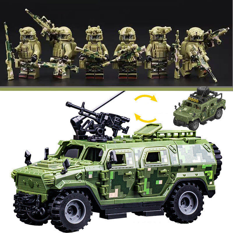 SWAT Team Special Forces 6 Custom Minifigures + Tactical Truck