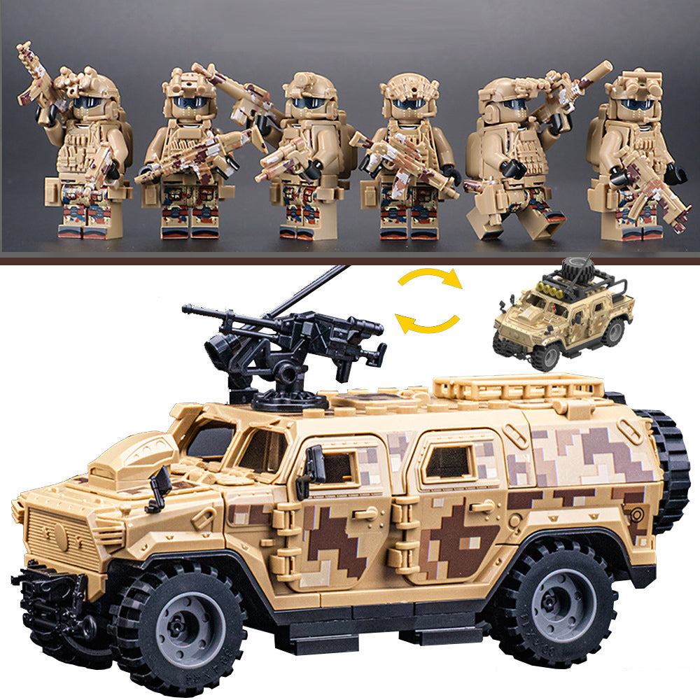 SWAT Team Special Forces 6 Custom Minifigures + Tactical Truck
