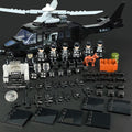 SWAT Team Special Forces 6 Custom Minifigures + Helicopter - D3