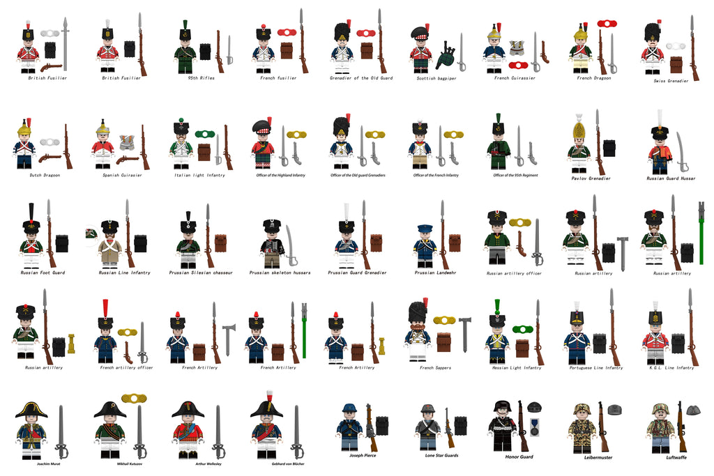 Historic Military Army Minifigures Single Sale