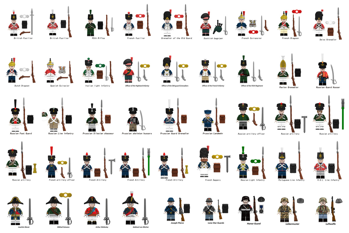 Historic Military Army Minifigures Single Sale