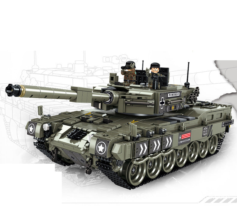 Leoard 2 Main Battle Tank Military Army Building Block Set 1747pcs