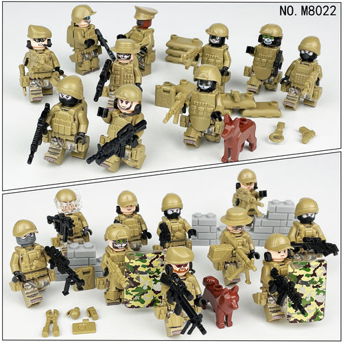 Army Special Forces 20 Custom Minifigures + Jeep - L41