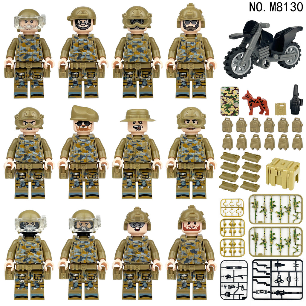 Army Special Forces 12 Custom Minifigures + Humvee - L53