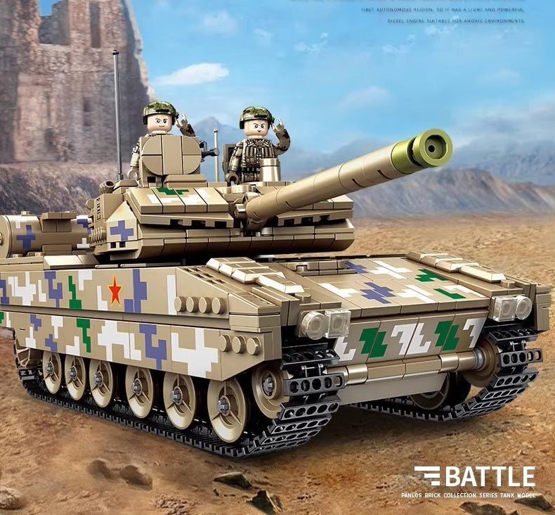 Type 15 Light Tank Military Army Building Block Set 1424pcs