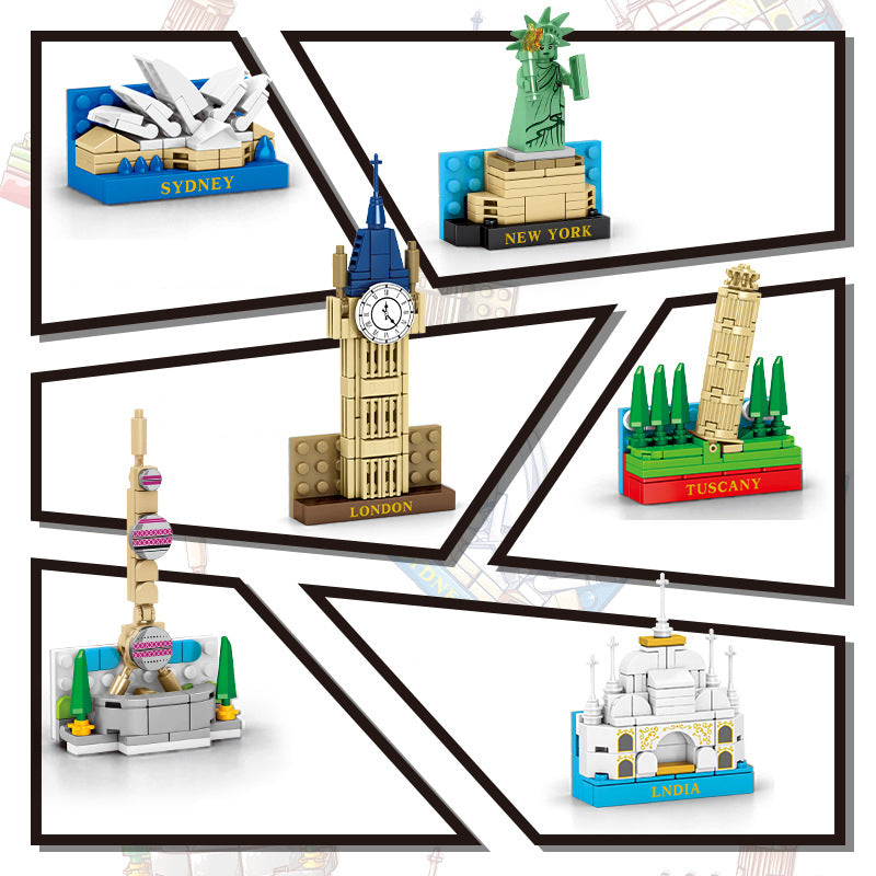 Refrigerator Magnets World Wonders Custom Building Blocks Set 361pcs