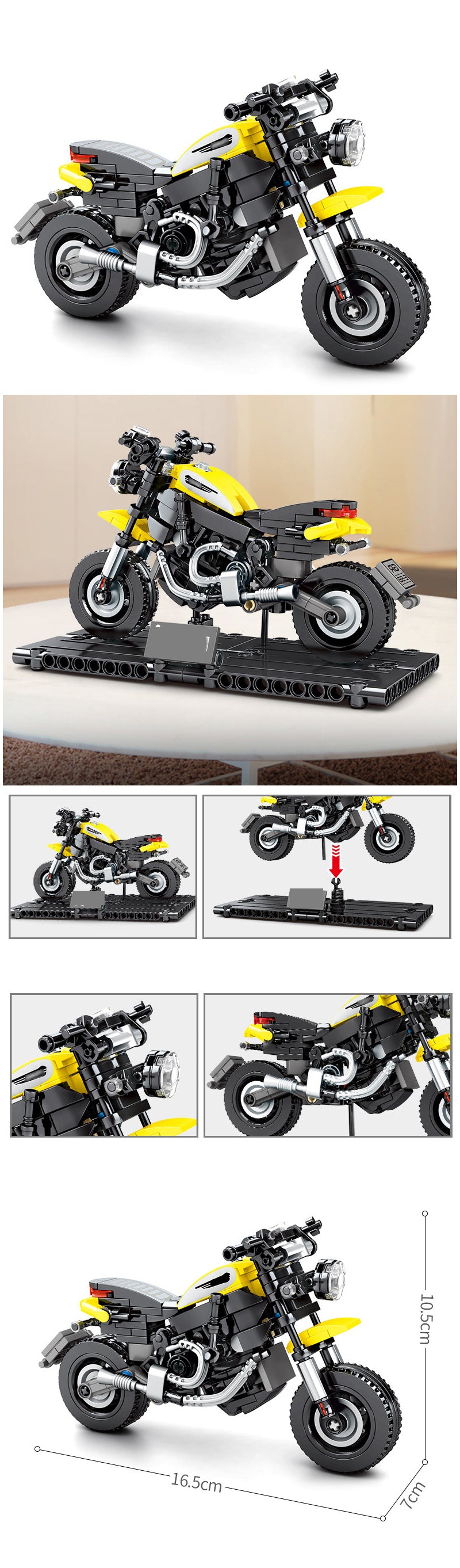 Motorcycle Custom Building Block Set Model 3