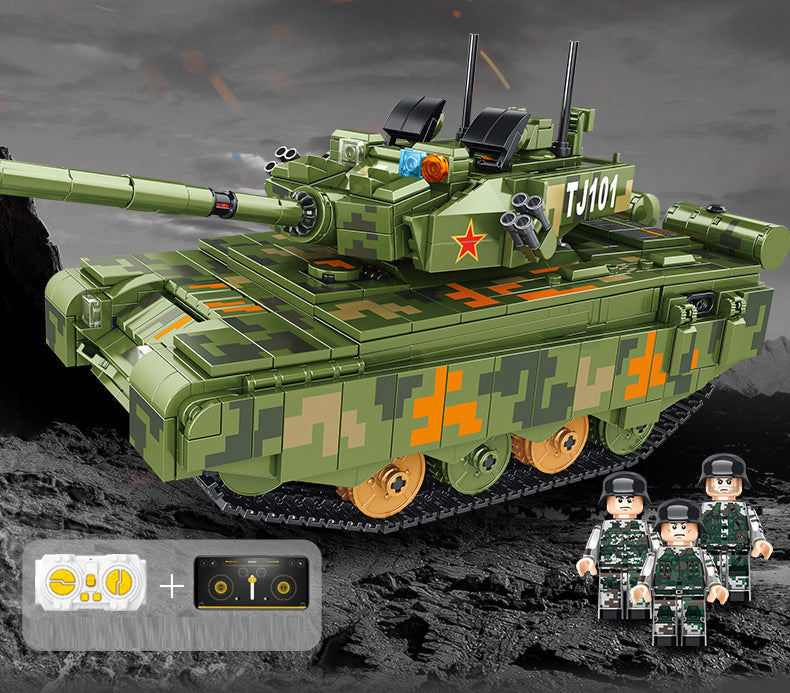 Type 99 Main Battle Tank Military Army Building Block Set RC 1105pcs