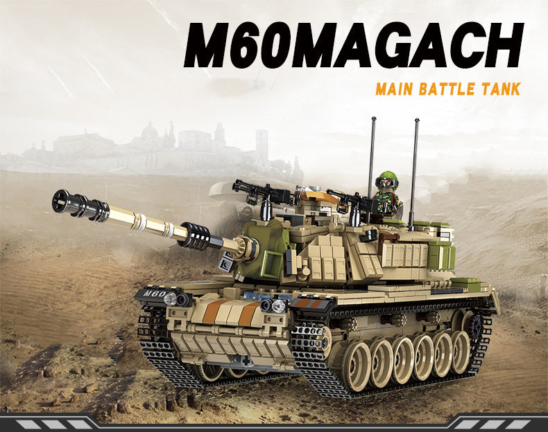 Israeli M60 Magach Main Battle Tank Military Army Building Block Set 1753pcs