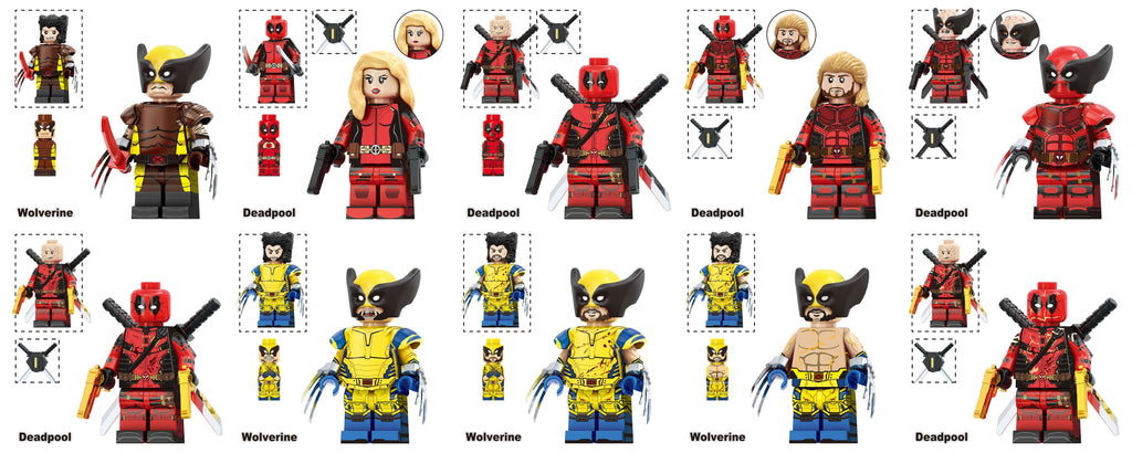 Deadpool  & Wolverine Movie Series Custom Minifigures Set TV