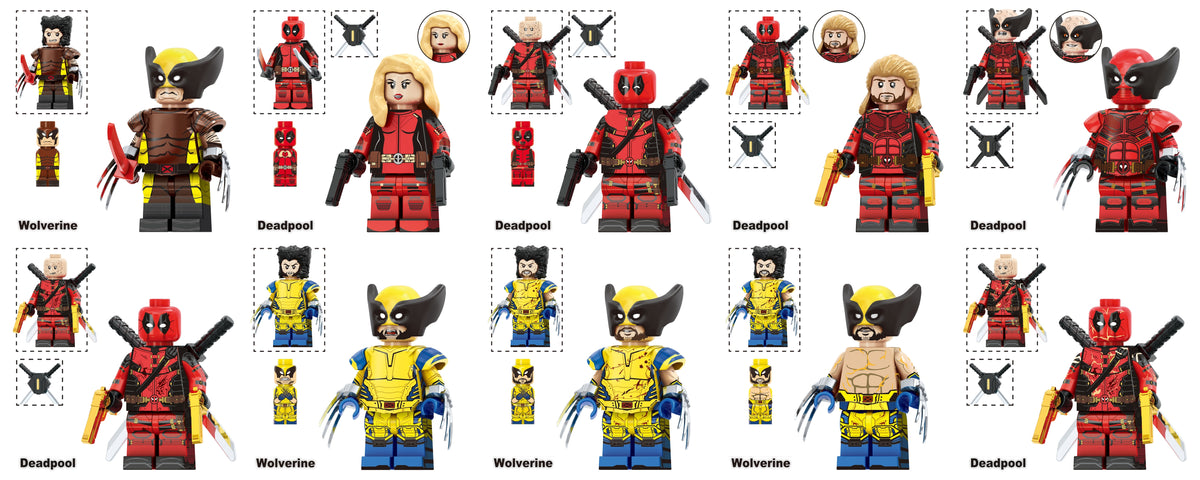 Deadpool  & Wolverine Movie Series Custom Minifigures Set TV