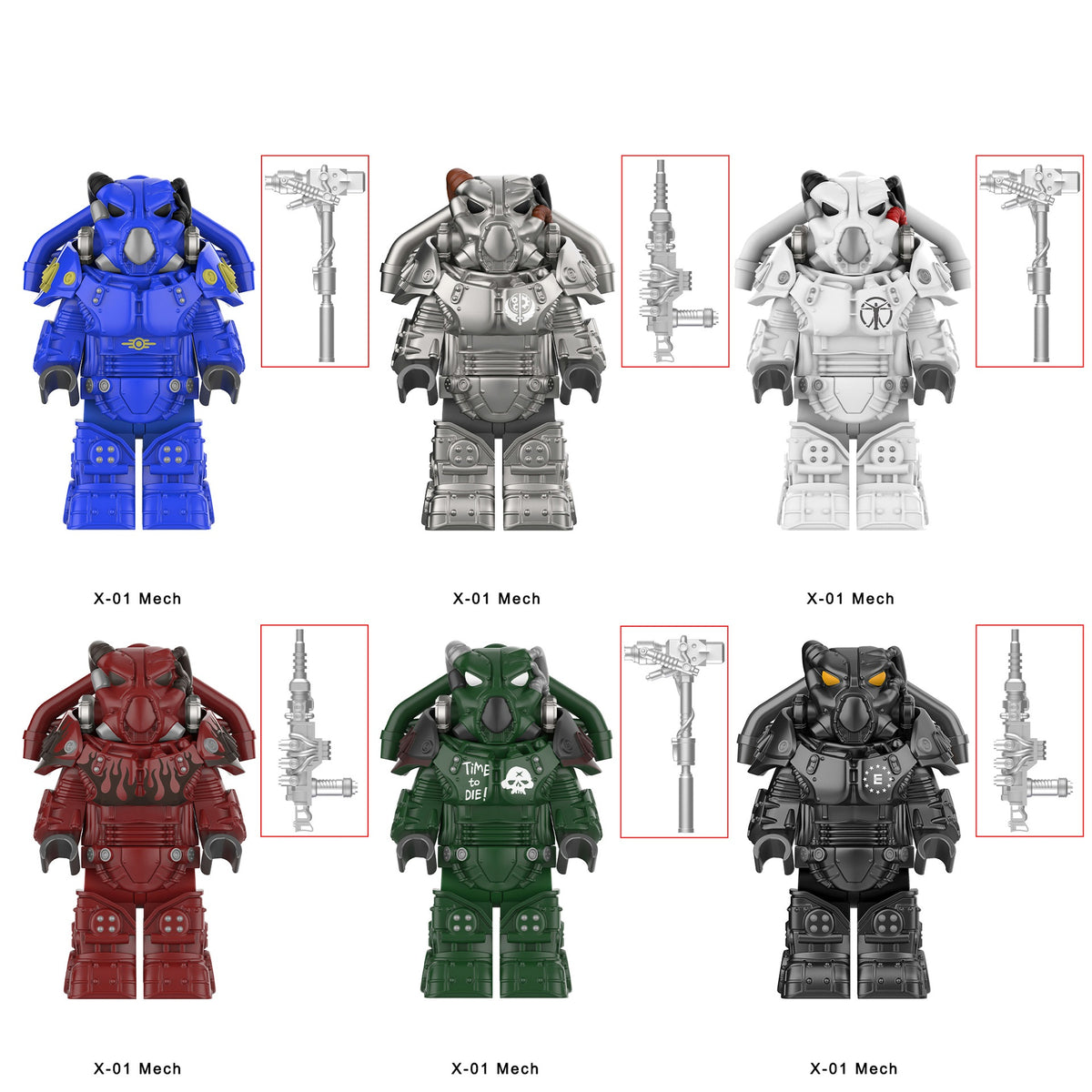 Fallout X-01 Power Armor Assortment Custom Minifigures