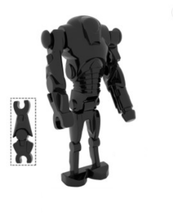 Star Wars B2 Super Battle Droids Custom Cannon Arm Set 20pcs Black and Gun Metal Gray