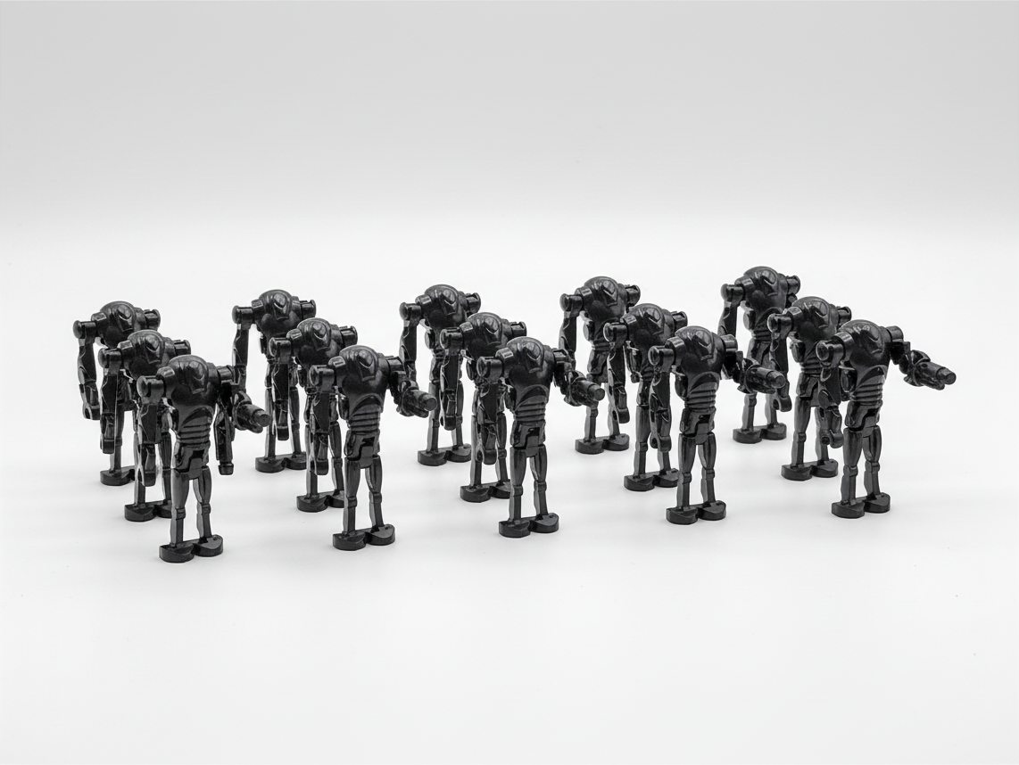 Star Wars B2 Super Battle Droids Custom Cannon Arm Set 20pcs Black and Gun Metal Gray