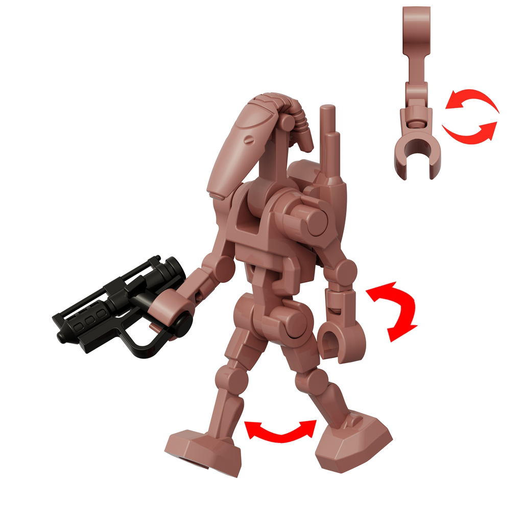 Star Wars B1 Battle Droid with Rotating Arms and Movable Legs Custom Clanker Minifigures 2