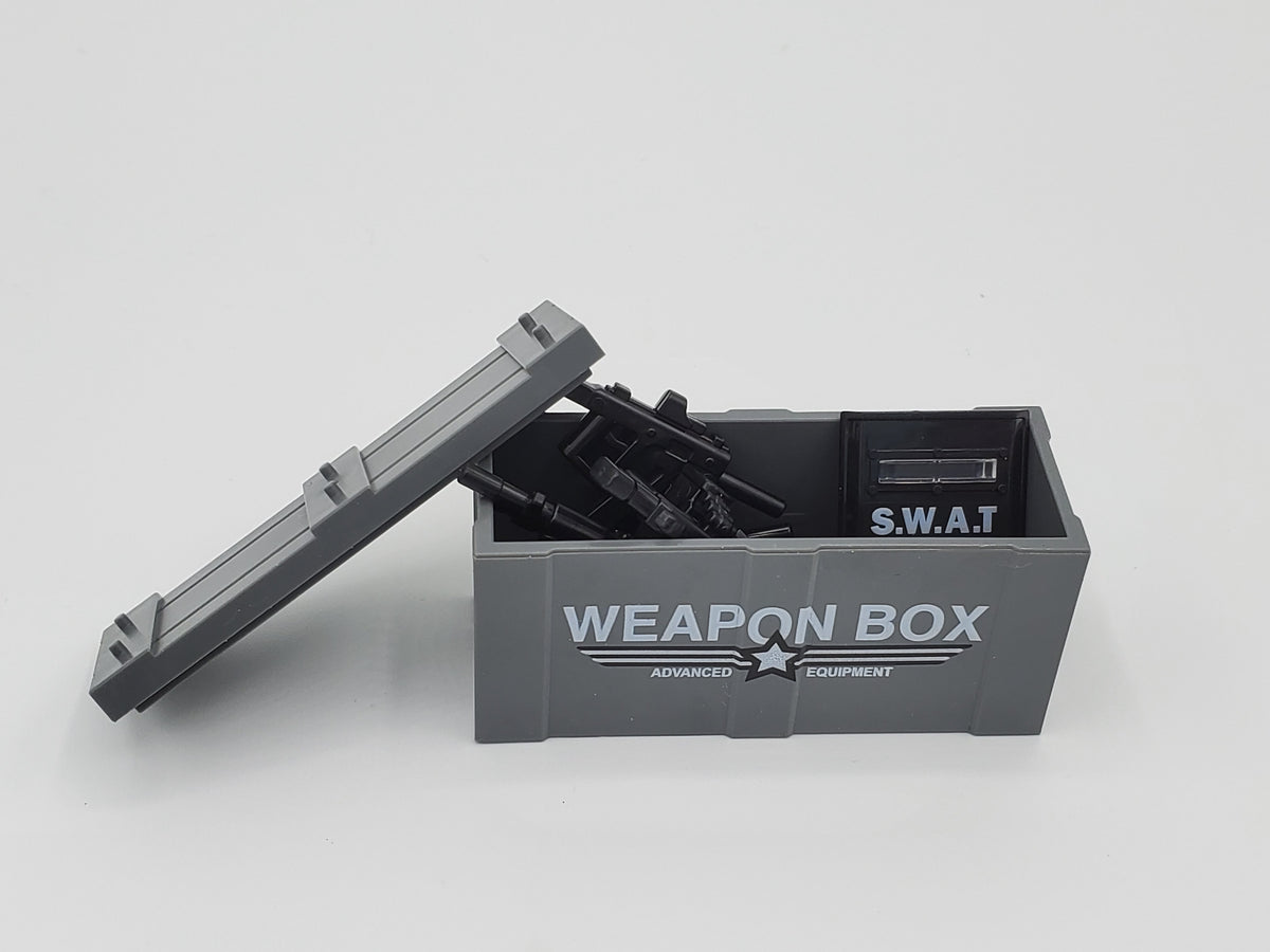 SWAT Army Weapon Boxes x2 Caches for Minifigure Weapons (Weapons not included)