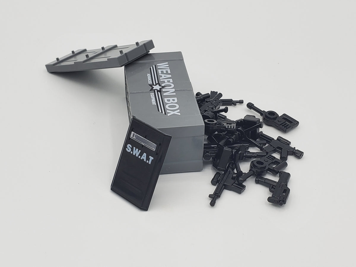 SWAT Army Weapon Boxes x2 Caches for Minifigure Weapons (Weapons not included)
